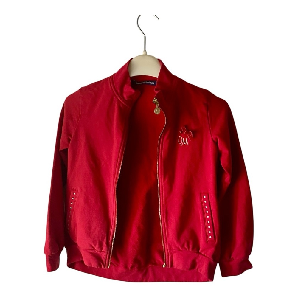 ORIGINAL MARINES Girls Zip Up Red Size 10